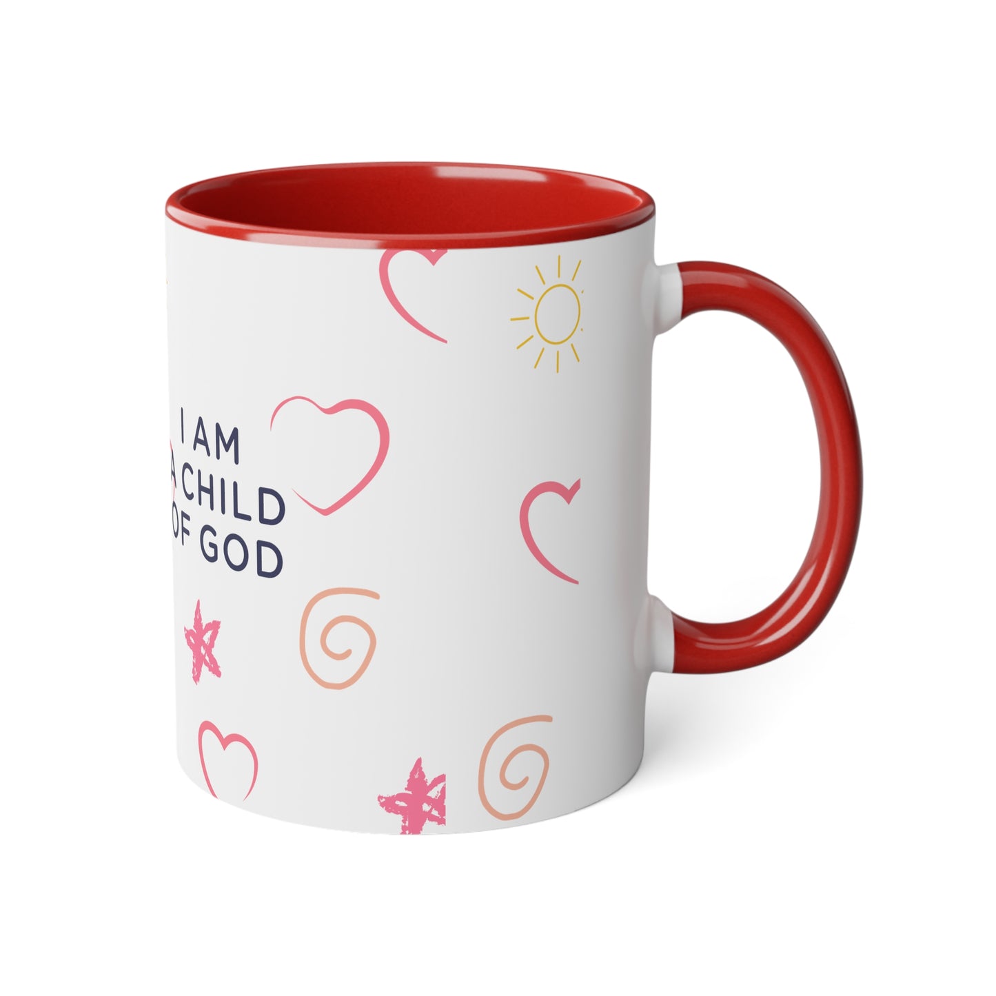 White Accent Mug, 11oz