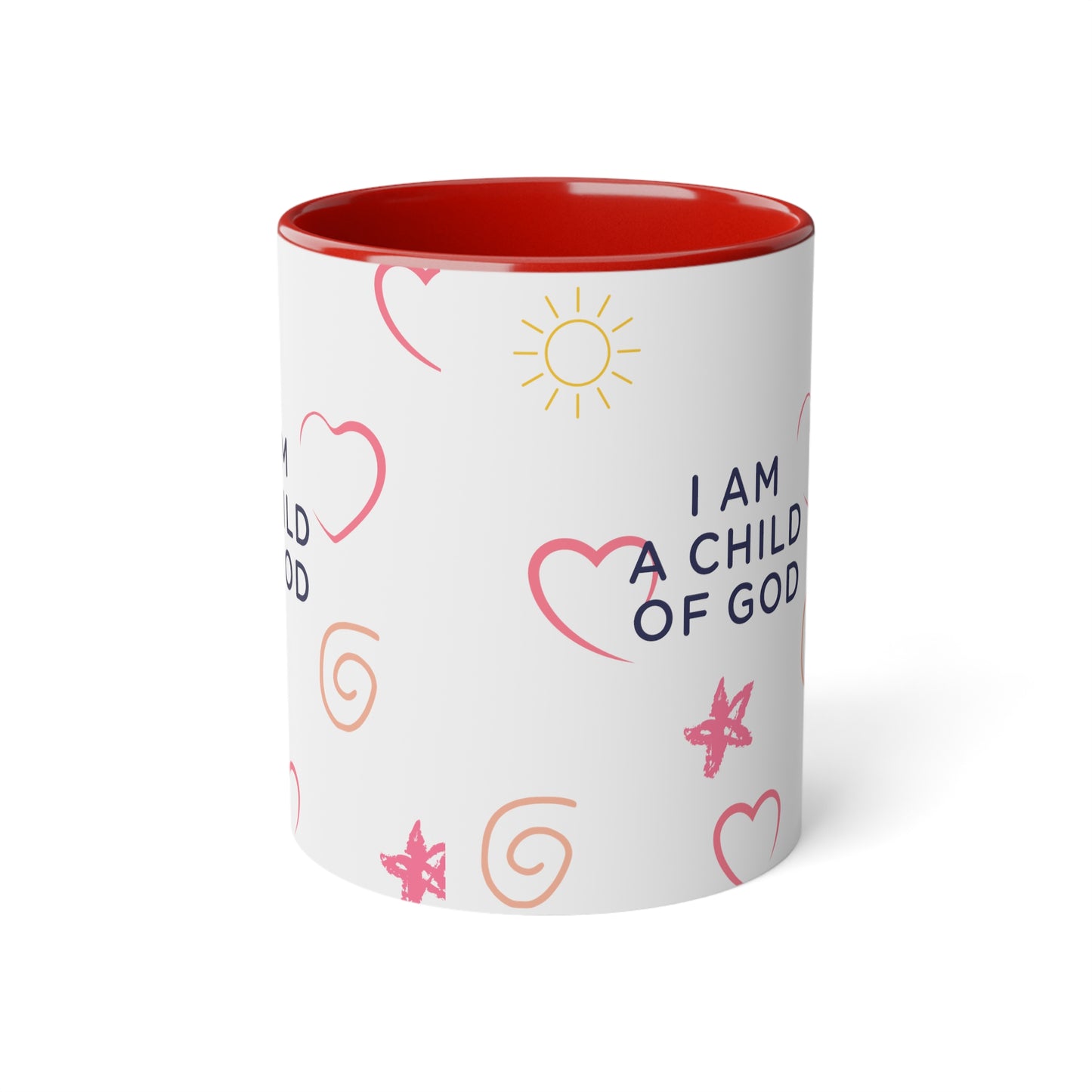 White Accent Mug, 11oz