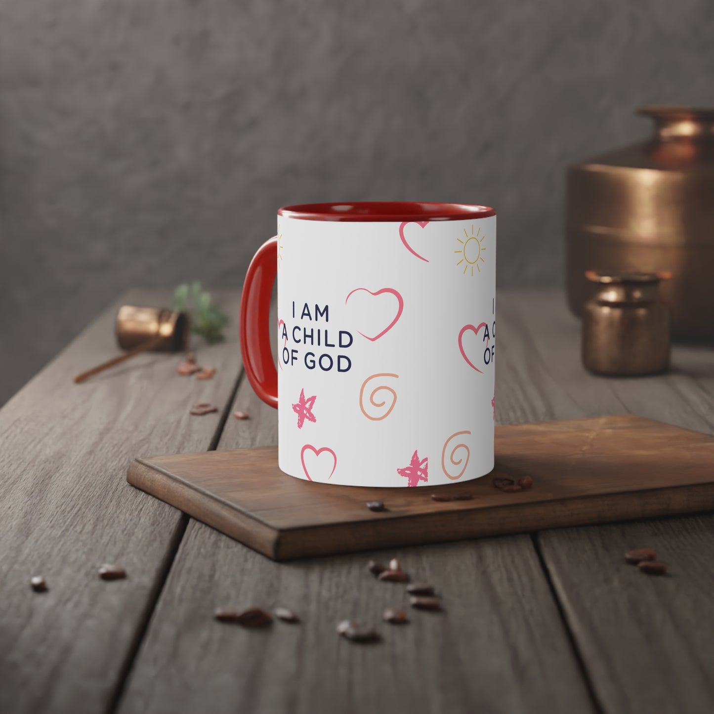 White Accent Mug, 11oz
